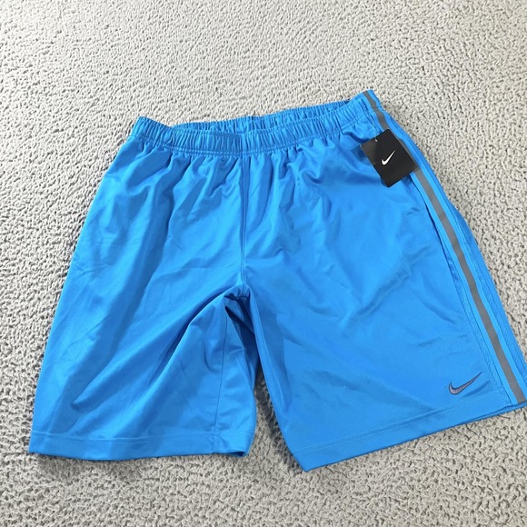Nike Shorts Mens XL Blue Training Athletic Elastic Waist Side Stripe 450766-433 - Picture 1 of 8
